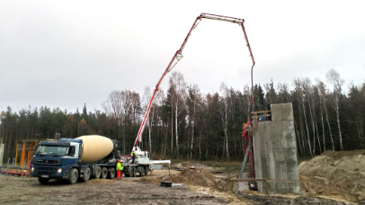 Zdjęcie 10 z budowy obwodnicy Szczecinka w ciągu drogi expresowej S11 - Xbeton Polska - Wytwórnia betonu