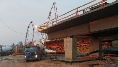 Zdjęcie 29 z budowy obwodnicy Szczecinka w ciągu drogi expresowej S11 - Xbeton Polska - Wytwórnia betonu