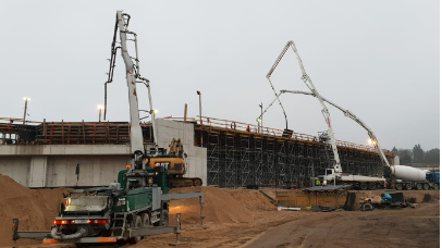 Zdjęcie 34 z budowy obwodnicy Szczecinka w ciągu drogi expresowej S11 - Xbeton Polska - Wytwórnia betonu
